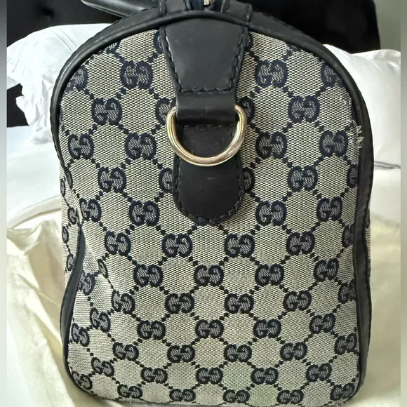 Gucci Blue and Red Striped Boston Bag - Picture 5 of 17